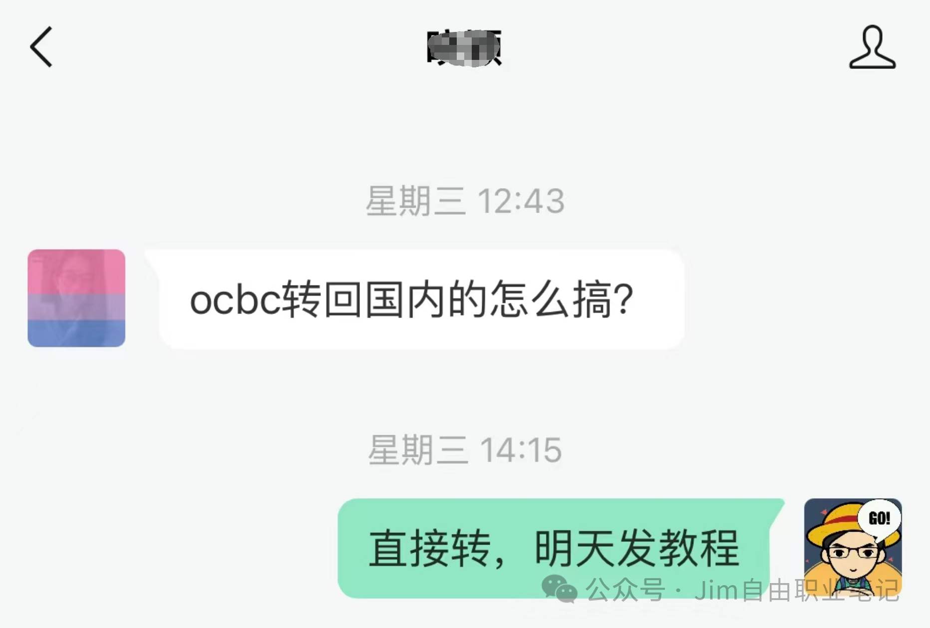 如果是把钱从OCBC华侨银行转回国内银行怎么搞？